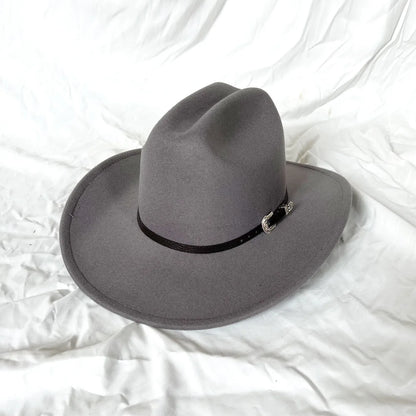Vintage Western Cowboy Hat For Men's Gentleman Lady Jazz Cowgirl With Leather Wide Brim Cloche Church Sombrero Hombre Caps