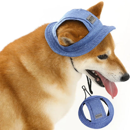 Chapeau d'été réglable pour animaux de compagnie, protection solaire contre les fuites d'oreilles, chapeau de cowboy en lin pour chiot, casquette de soleil, visière, chapeau de sport d'extérieur mignon pour chat