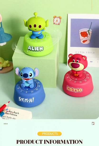 Stitchou Cute Cartoons Cute Pet Stitchou Timer Student Self-Discipline Learning Times Management Kitchen Machinery Timing Reminder