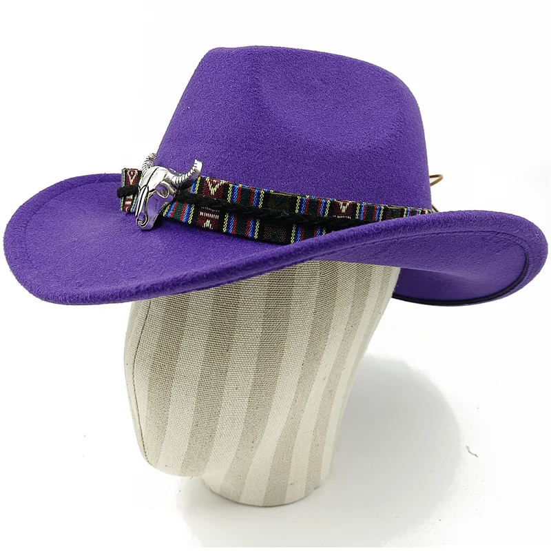 Cowboy hat various accessories cowboy hat monochrome felt hat men and women outdoor hat rider hat шляпа женская