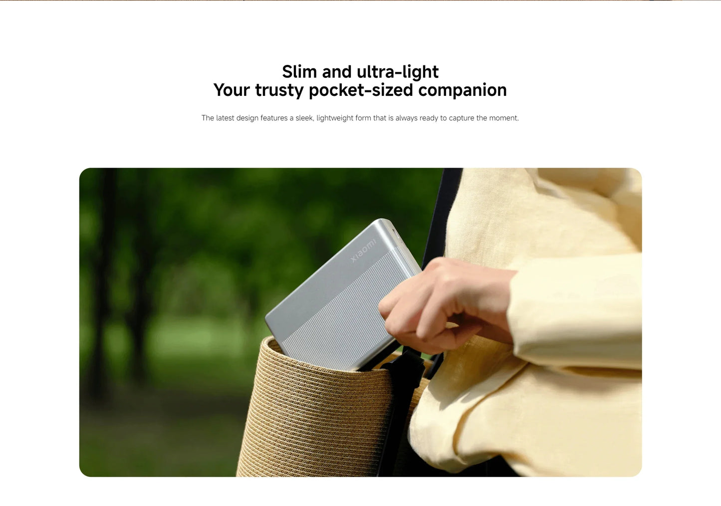 Xiaomi Portable Photo Printer 1S Bluetooth Thermal Print ZINK Inkless Technology Xiaomi App Wireless Portable Photo Printing