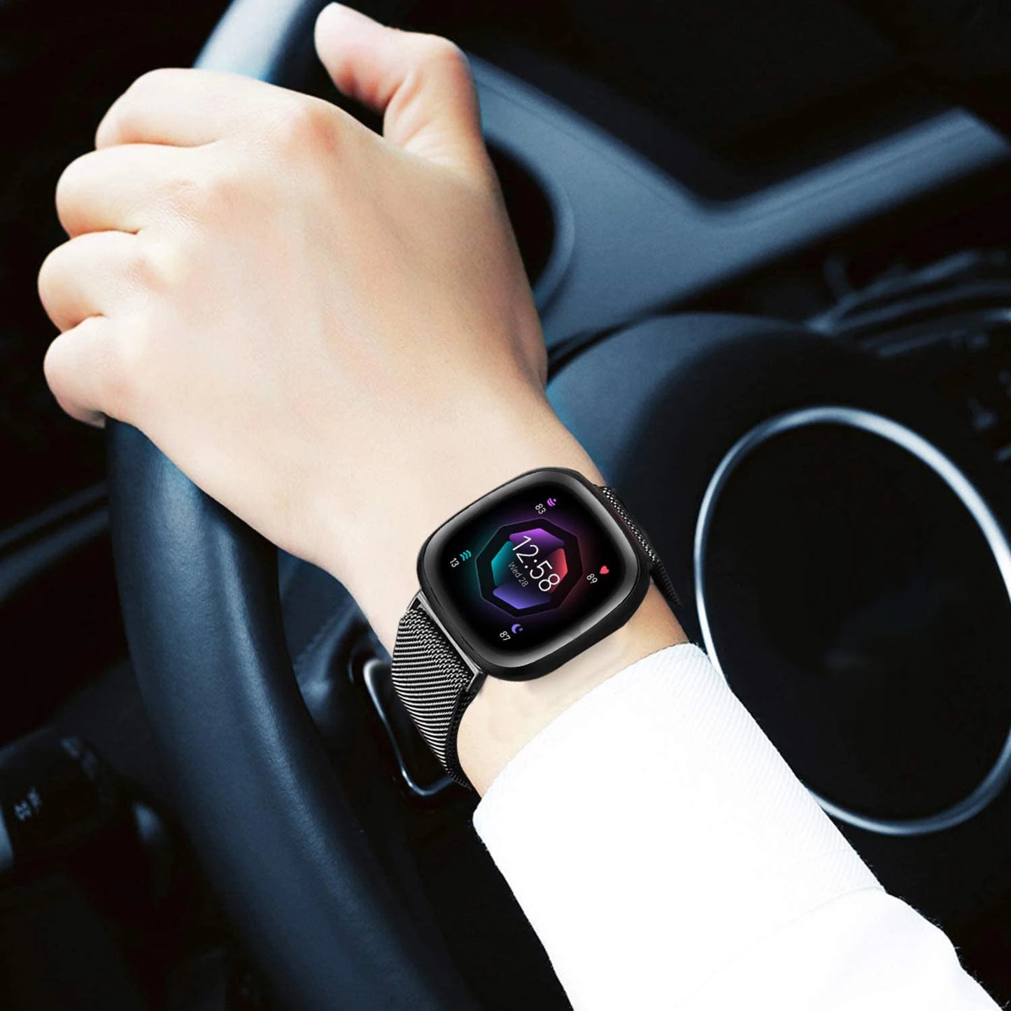 Milanese Loop strap for Fitbit versa 4 3 Band Sense/Lite Magnetic watchband correa Stainless Steel metal Bracelet Fitbit versa 2