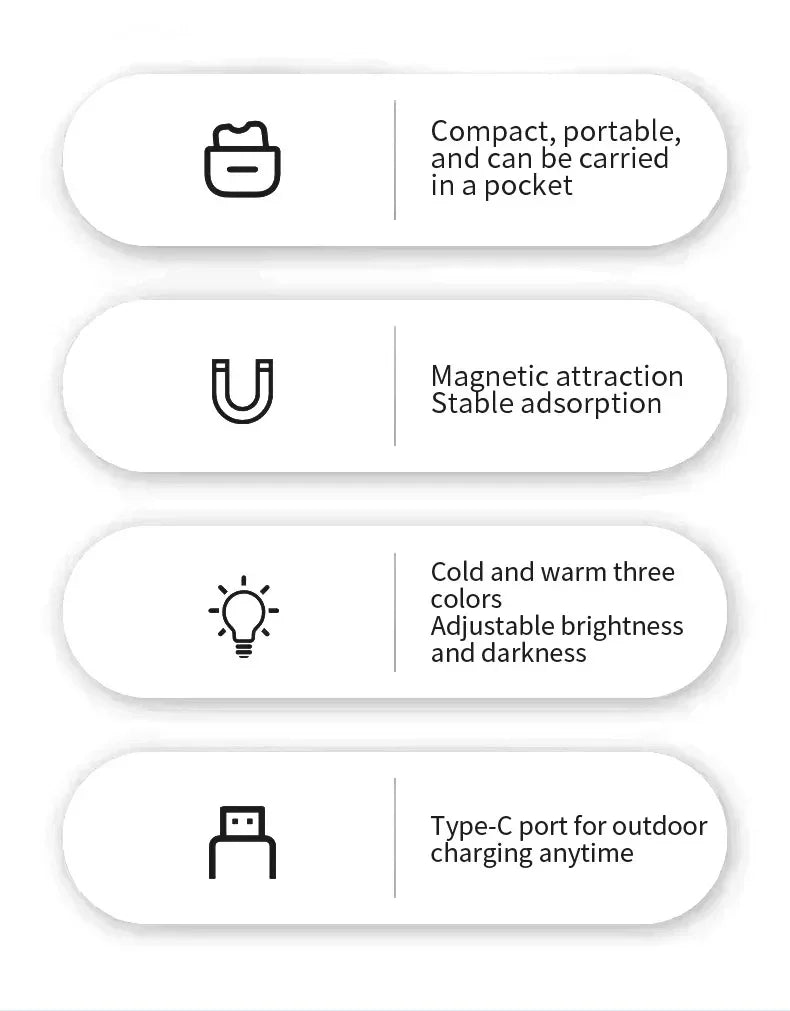 Lampe LED magnétique de poche pour Selfie, pour IPhone, IPad, téléphone portable, ordinateur portable, remplissage Flash, vidéo, Photo, lampe de photographie