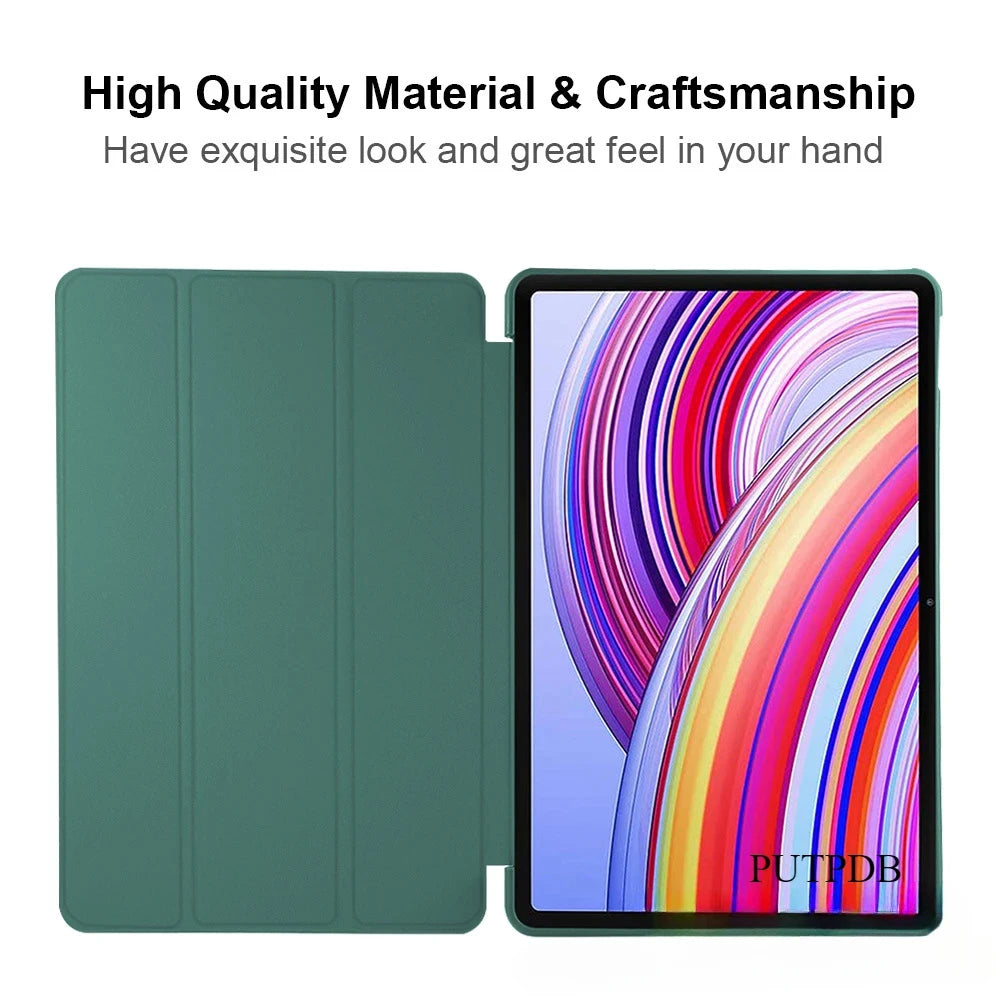 For Redmi Pad 2 Case 2025 11inch TPU Tri-Fold Stand Smart Tablet Case For Redmi K Pad 8.8 Cover Funda Xiaomi Redmi Pad SE 11 8.7