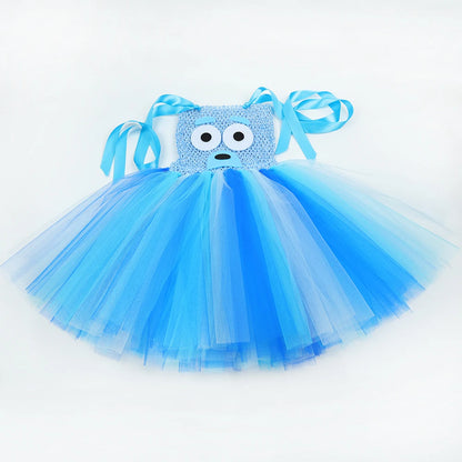Costume pour filles, robe tutu de chien de berger de dessin animé,  costumes de chiot de chien d'animal pour enfants, déguisement de fête d'Halloween pour tout-petits