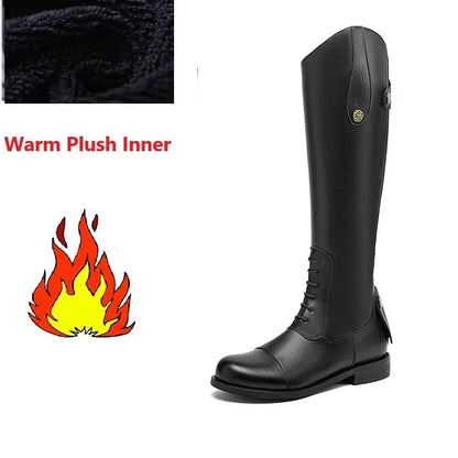 Bottes d'équitation 2025 en cuir, bottes longues, équipement d'équitation, chaussures ultra-résistantes et antidérapantes