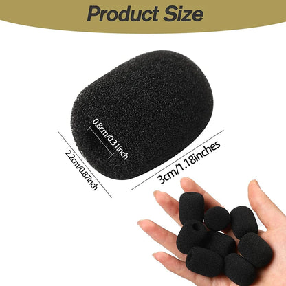 5 Pcs Small Foam Mini Microphone Covers For Headset Microphone Mic Cover For Headset Protection For Lavalier Microphones