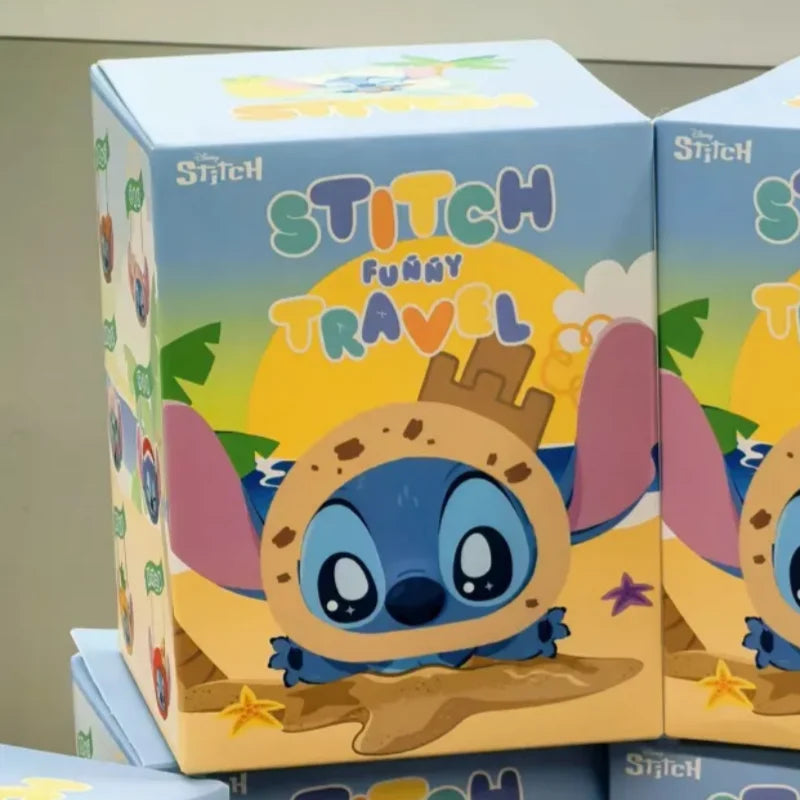 New Genuine Stitch Funny Travel Series Crossbody Bag Vinyl Face Bags Blind Box Trendy Toys Guaihaobei Stitch Mystery Box As Gift
