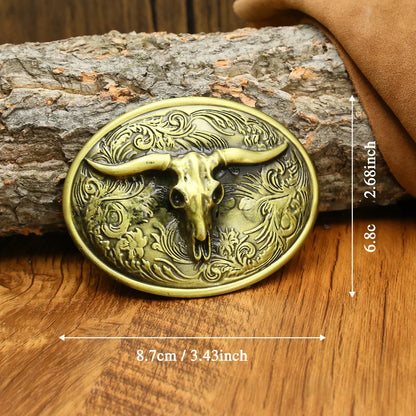 Ceinture ajustable en cuir style cowboy western, style punk, estampage en alliage, boucle de ceinture rétro américaine pour homme, accessoire de mode