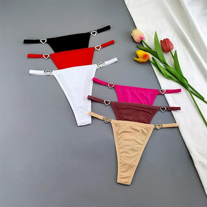 3PCS Rhinestone Strap G-String