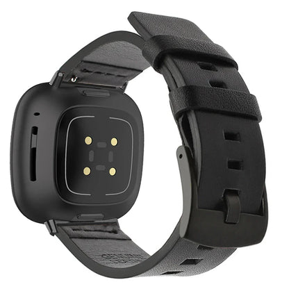 Strap For Fitbit Versa 2 Lite Leather Band SmartWatch Bracelet For Fitbit Versa3 4 Sense Correa Watchband Pin Buckle Accessories