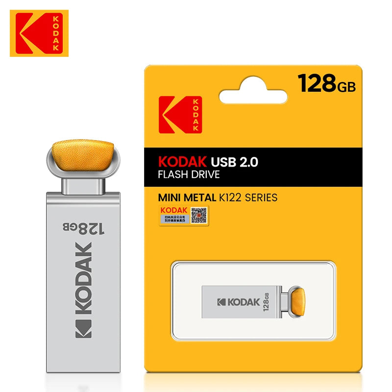 100% Original KODAK Mini metal 32GB 64GB 128GB USB Flash Drive lanyard for keys pen drive USB2.0 thumb drive