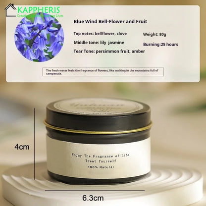 Bougies parfumées de luxe en étain noir, bougies décoratives pour la maison avec Woodwick, citronnelle, anti-moustiques, meilleur cadeau pour elle