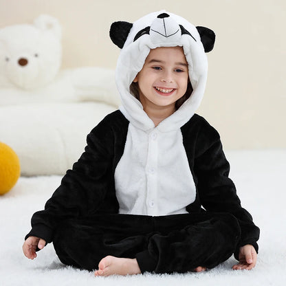 Pyjama en flanelle de carnaval pour enfants, combinaison, combinaison, dessin animé, vêtements d'hiver, Halloween, pour garçons et filles, famille