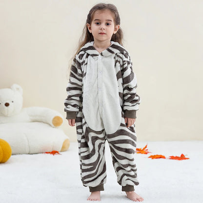 Pyjama en flanelle de carnaval pour enfants, combinaison, combinaison, dessin animé, vêtements d'hiver, Halloween, pour garçons et filles, famille