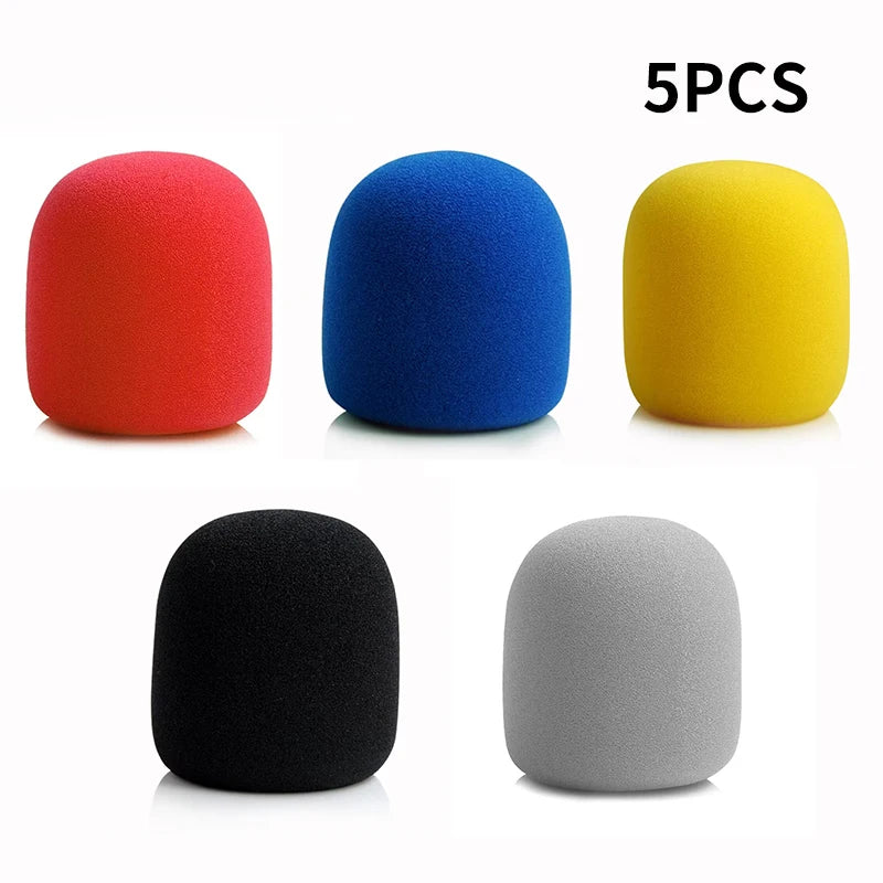 Housse de protection pour microphone sans fil, colorée, coupe-vent, anti-salive, lavable, en mousse éponge, pour la plupart des microphones (3,5 x 7 cm)