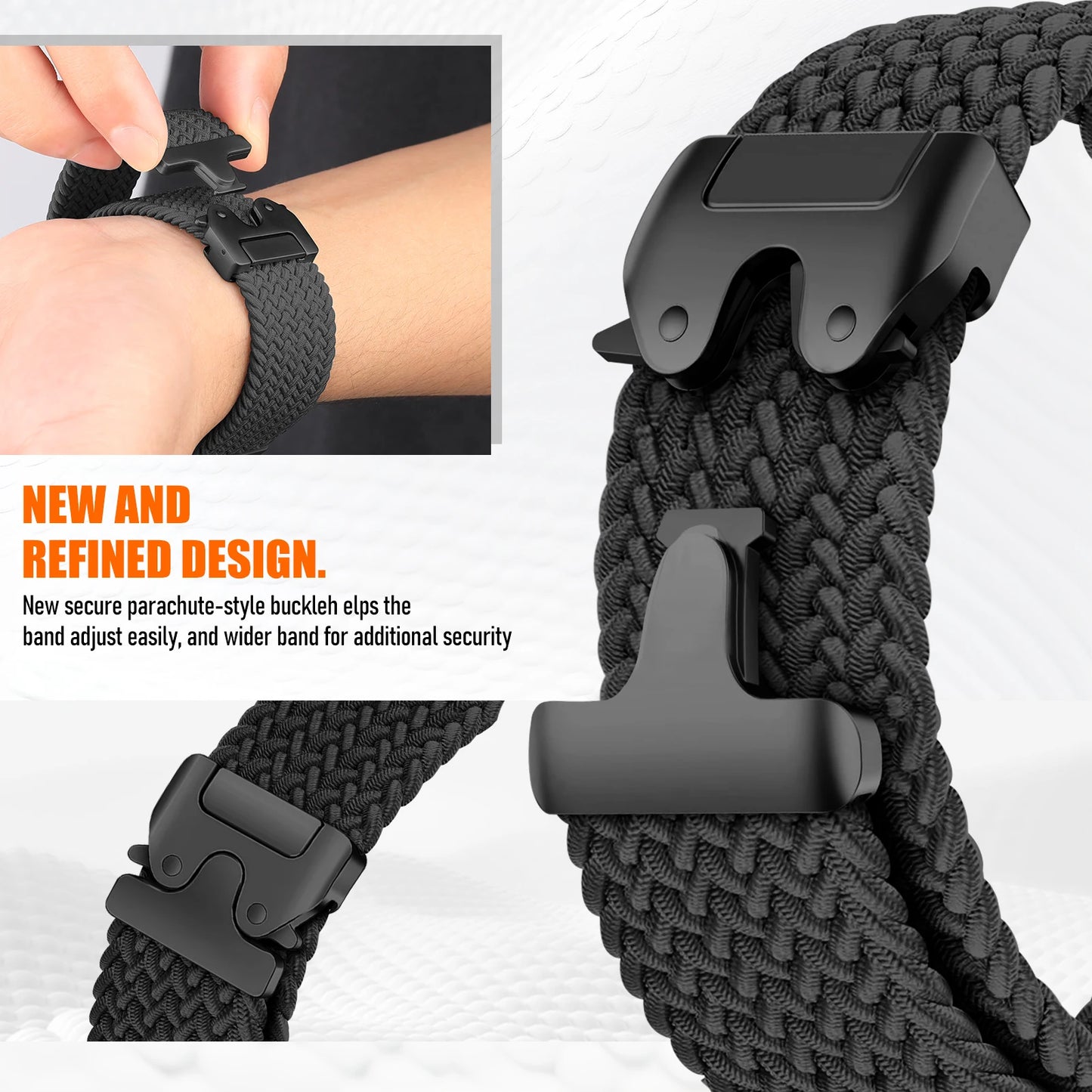 Braided Parachute band for Fitbit Versa 4 3 Sense 2 Strap Accessories replacment nylon belt Bracelet correa Fitbit Versa 4 Strap
