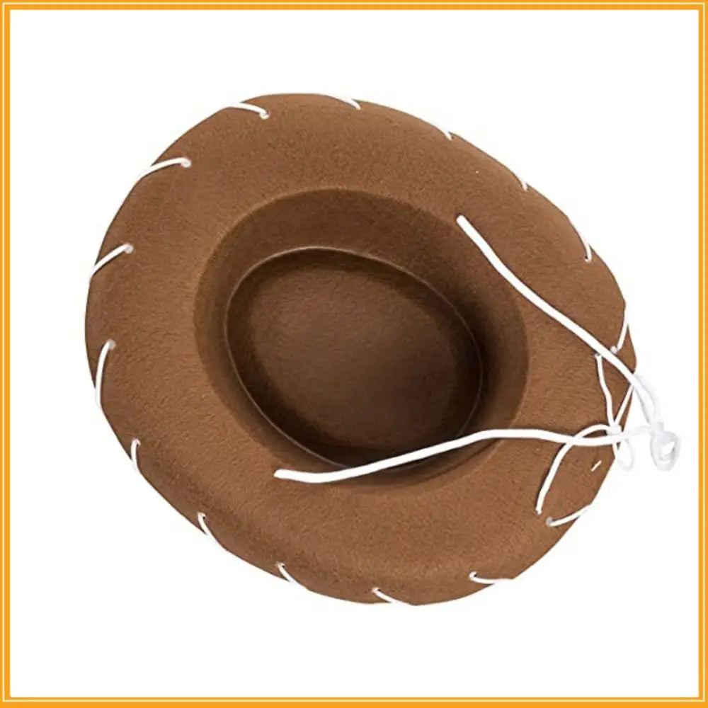 Accessoire de Cowboy chapeau de Cowboy Performance Costume de Cosplay chapeau de princesse en feutre accessoire habillage réglable chapeau de fête d'enterrement de vie de jeune fille femmes