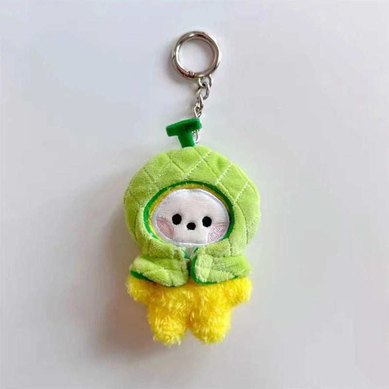 Pendentif clé mignon de la série Line Friends Fruit Series Shooky Tata, cadeau pour enfants, collection de jouets, pendentif pour sac d'école, décoration intérieure