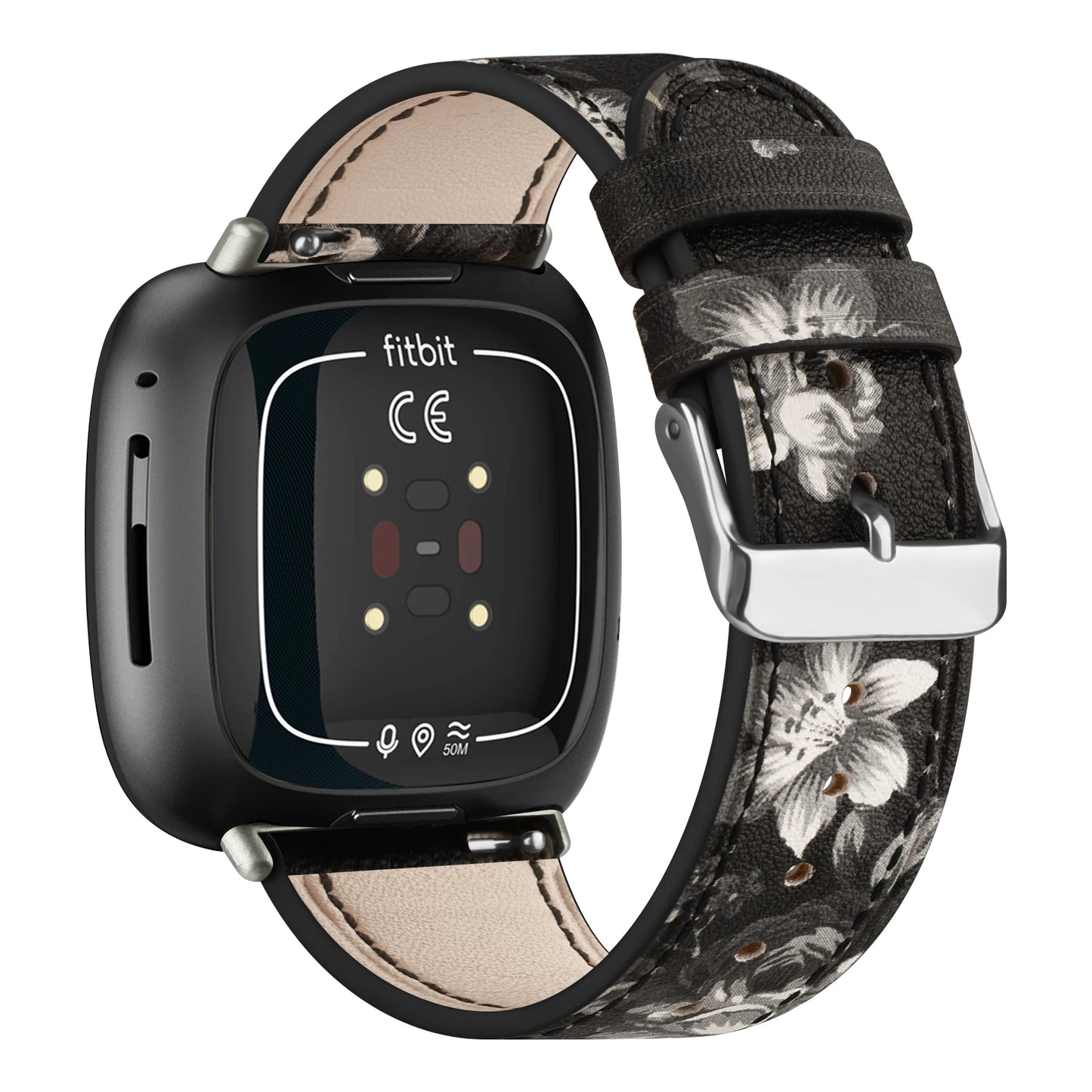 Genuine Leather Band For Fitbit Versa 3/Versa 4 Strap Bracelet For Fitbit Sense/Sense 2 Watch Band Adjustable Wristband