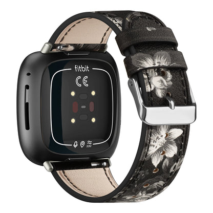 Genuine Leather Band For Fitbit Versa 3/Versa 4 Strap Bracelet For Fitbit Sense/Sense 2 Watch Band Adjustable Wristband