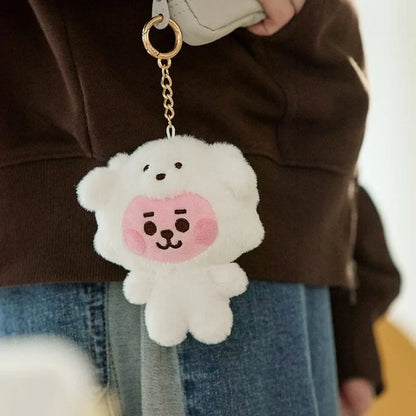 Baby Animal Series Bt21 Cooky Shooky Plush Doll Keychain Pendant Cute Koya Toy Girls Bag Packaging Decoration Collection Gift