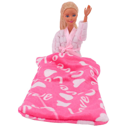30cm&11.8Inch Doll Christmas Doll Clothes Sleeping Bags Plush Pajamas Accessories Doll Clothes 1/6 BJD Doll Girl Toy
