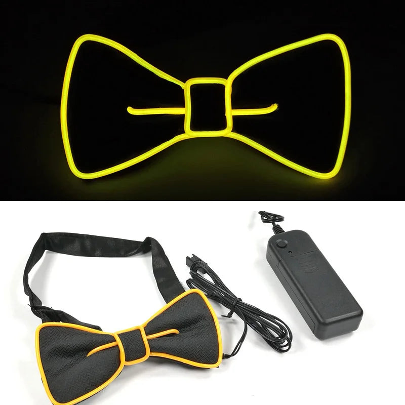 Newest LED Luminous Bow Tie For Man Christmas Wedding Light Bow Tie Festival Party Supplies Fluorescent Party Props