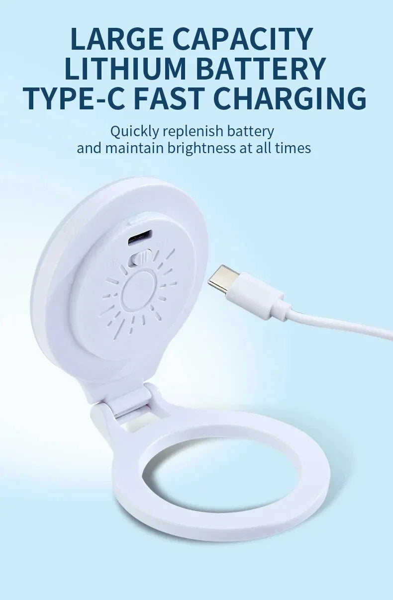 Lampe LED magnétique de poche pour Selfie, pour IPhone, IPad, téléphone portable, ordinateur portable, remplissage Flash, vidéo, Photo, lampe de photographie