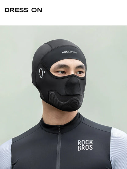 ROCKBROS - Cagoule de cyclisme d'été cool, protection UV, écharpe de randonnée, chapeau en soie glacée, couvre-visage, doublure de casque de vélo de sport