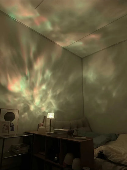 LED High Footed Water Ripple Atmosphere Desk Lamp Romantic Couple Gift Indoor Bedroom Projection Night Light