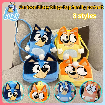 Cute Bluey Family Cartoon Plush Backpack - Children'S Schoolbag, For Kindergarten And Travel, Fun Snack Bag, Great Kids' Gift