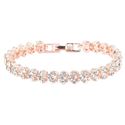 Bracelet élégant pour femme, chaîne en zircon cubique, strass brillants incrustés, cadeau idéal