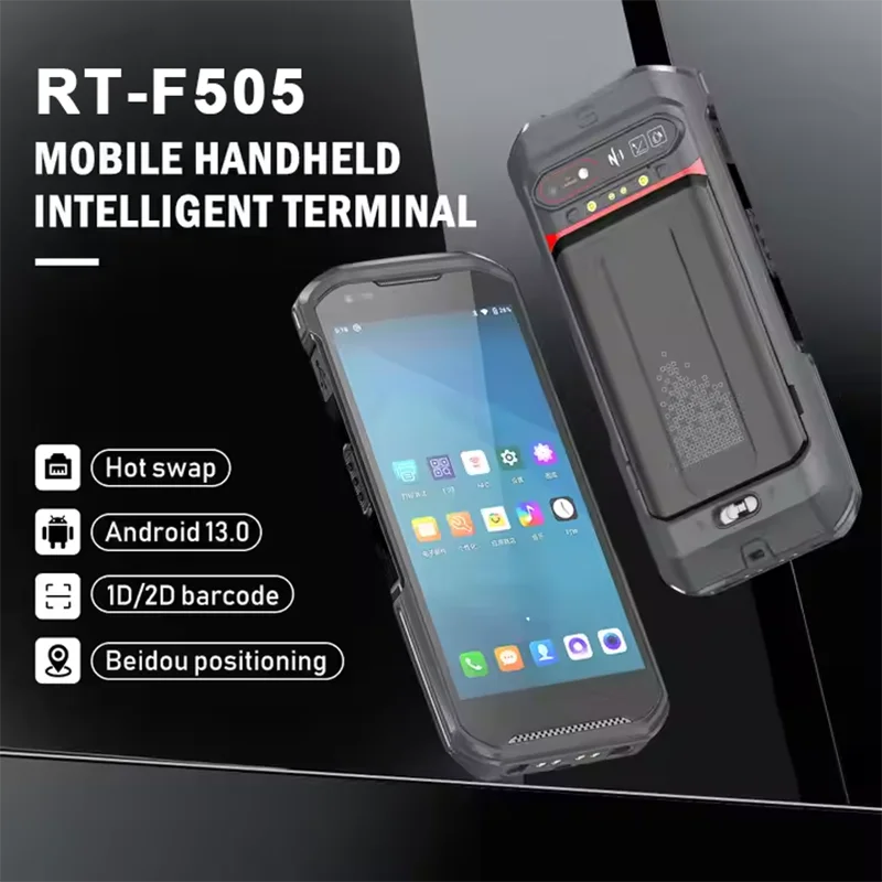 Rugged PDA Android 13 OS 5.5-Inch 6G RAM 64G ROM 2D Barcode Scanner 4G-LTE Wifi Hot Swap IP66 Handheld Data Collector