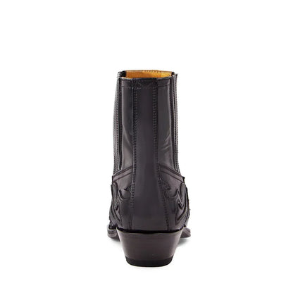 New Men's Boot Handmade Wedge Ankle Boots for Men Western Cowboy Boots Unisex Men's Leather Shoes Hard-Wearing