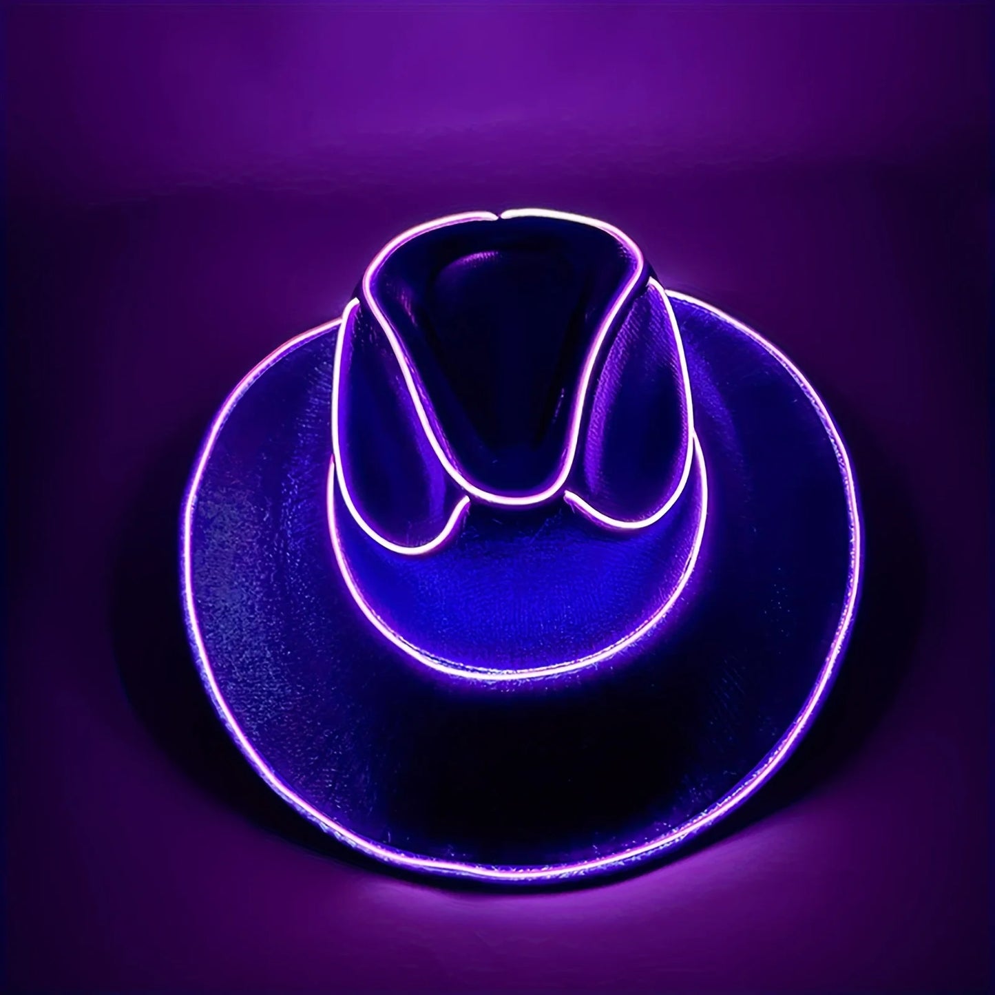 Lights Cowboy Cowgirl Hat with LED Light Up Cap Luminous Western Cowboy Hat Pearlescent Cowgirl Hat for Dancing Party Dress Up