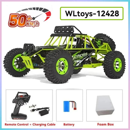 WLtoys 124016 124017 V8 75 km/h Voiture télécommandée électrique 4x4 sans balais haute vitesse tout-terrain Drift pour adultes
