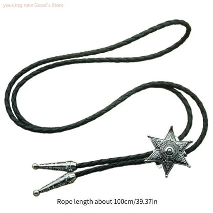 49ME Bolotie for Male Teens Cowboy Western Cowgirl Sweater Shirt Decors Necktie