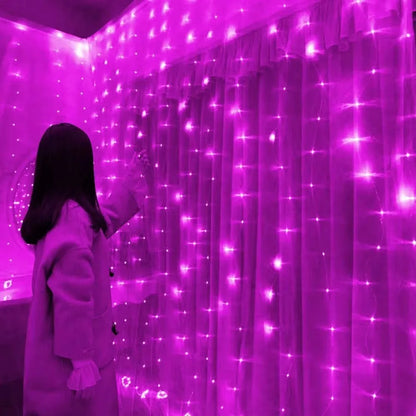 Rideau Lumineux LED USB avec Télécommande, Guirxiété Lumineuse, 8 Modes, 3 m, 6m, Vacances, Mariage, Dégradé, Chambre, Salon, Décor