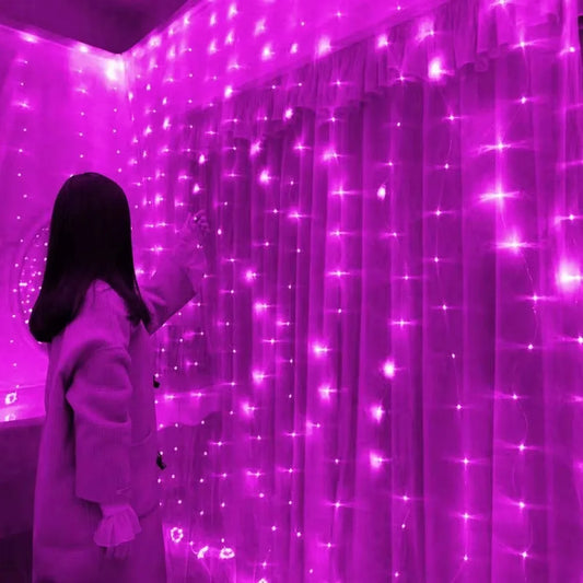 Rideau Lumineux LED USB avec Télécommande, Guirxiété Lumineuse, 8 Modes, 3 m, 6m, Vacances, Mariage, Dégradé, Chambre, Salon, Décor