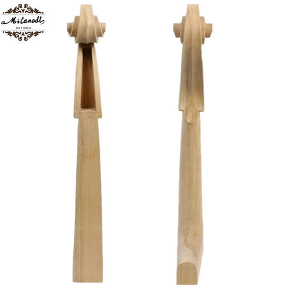 1 pièces inachevé 4/4 3/4 1/2 1/4 violoncelle cou tête défilement érable pleine taille non verni bricolage violoncelle pièces accessoires