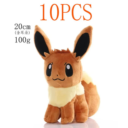 2025@@@@10PCS 20cm Pokemon Stuffed Plush Toys Kawaii Pikachu  Anime Doll Kids Birthday Kawaii Cute Soft Children Stuffed Plush