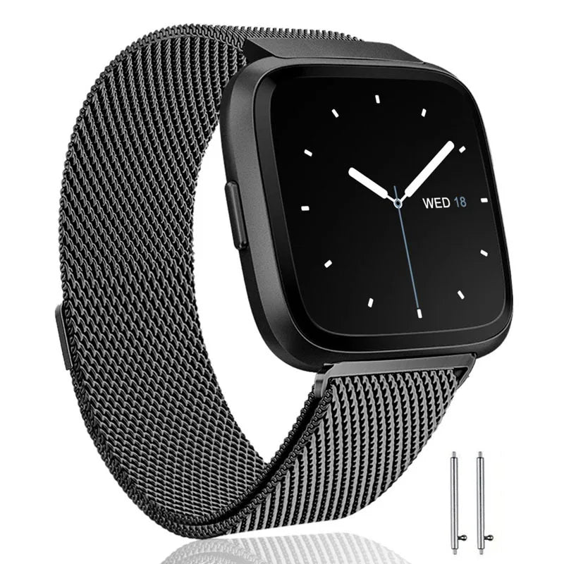 Metal Loop Strap For Fitbit Versa 2 Lite Sense Band Wrist  Replacement Magnetic Bracelet For fit bit versa 3 4 blaze Watchband