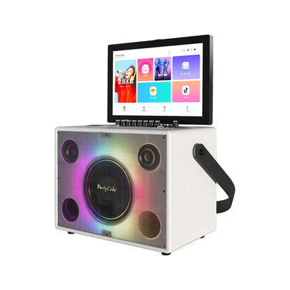 All-in-One KTV Touch Screen Wireless Smart Party Bluetooth Android System Powerful Machine Karaoke Players Speaker With Mic