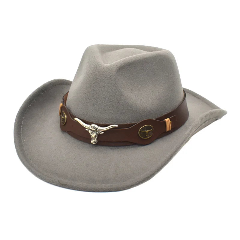 Cowboy hat various accessories cowboy hat monochrome felt hat men and women outdoor hat rider hat шляпа женская