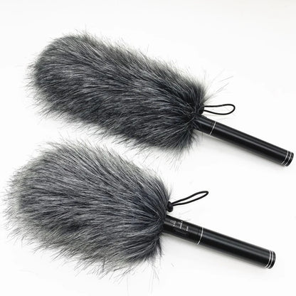 Microphone Windscreen Cover Furry Windscreen Wind Cover Windproof Microphone Sleeve 9-24cm for Interview Microphone