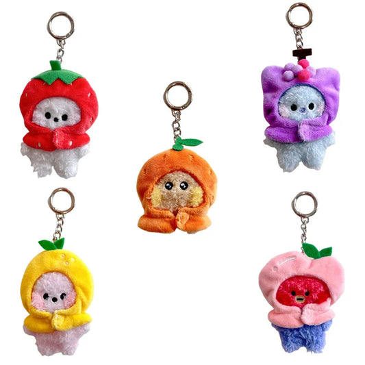 Bt21Ed Baby Fruit Series Kawaii Anime COOKY MANG Plus Keychain Cute Cartoon Plus Pendant Doll Toy Bag Accessories Girl Gift