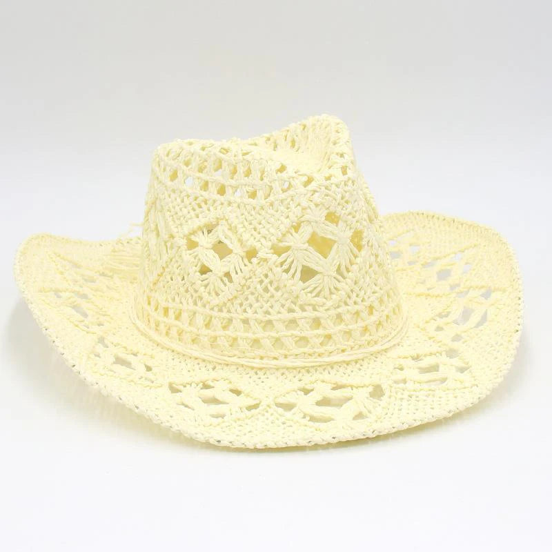 Cowboy Hat Woman Western Cowgirl Caps Women Cow Girl  Things Chapeau Femme Hats Accessories Vacation Compilation Straw Hat