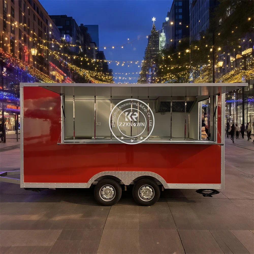 Concession Food Truck Fully Equipped Street Restaurant Coffee Snack Cart Mobile Concession Food Trailer With Full Kitchen