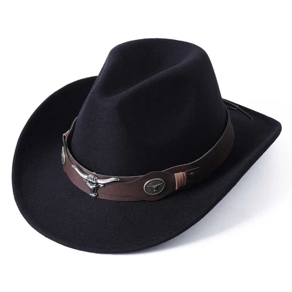 Cowboy hat various accessories cowboy hat monochrome felt hat men and women outdoor hat rider hat шляпа женская